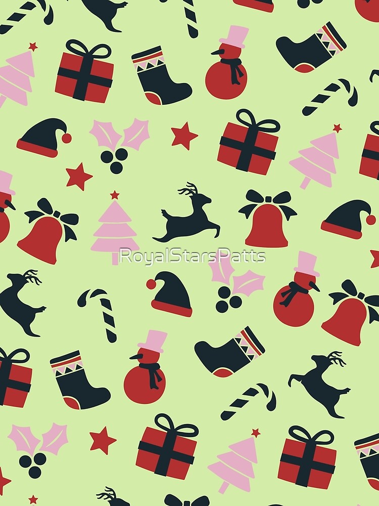 Beautiful Ornaments Winter Merry Christmas Holiday Pattern    - Retirement Gifts by RoyalStarsPatts
