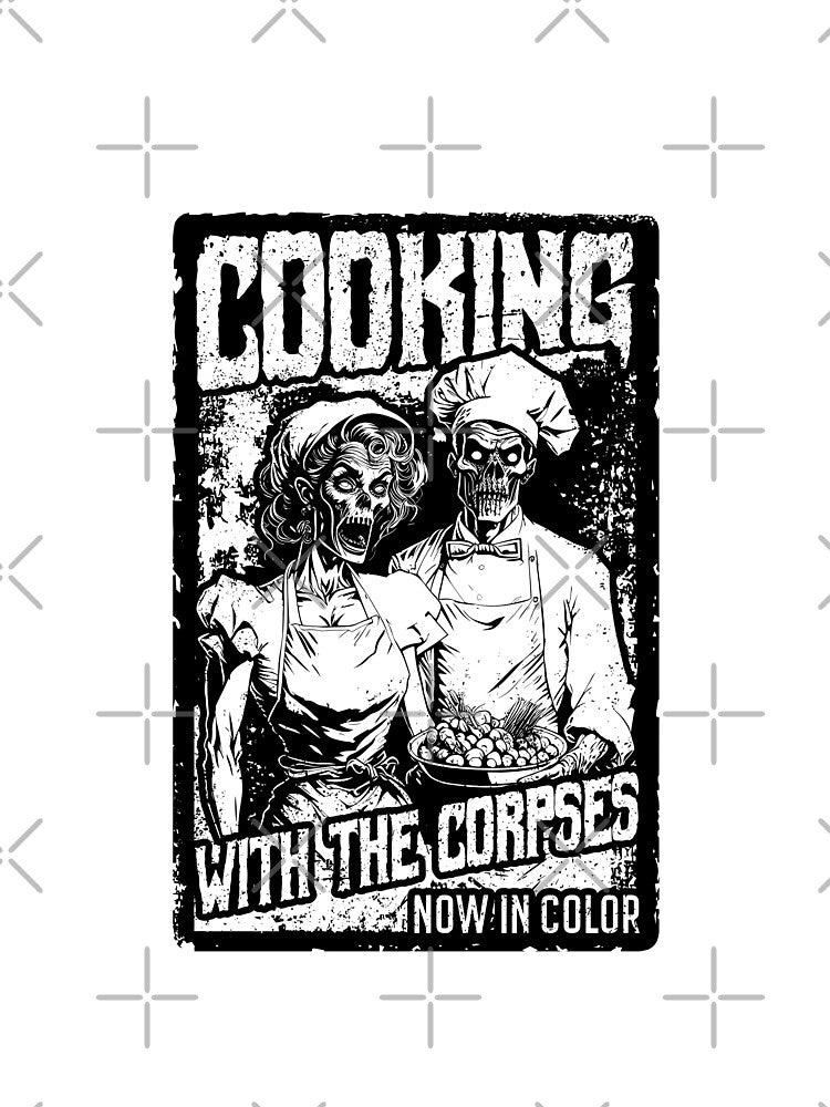 Retro Horror Movie Poster Funny Cooking Couple Halloween by GrandeDuc