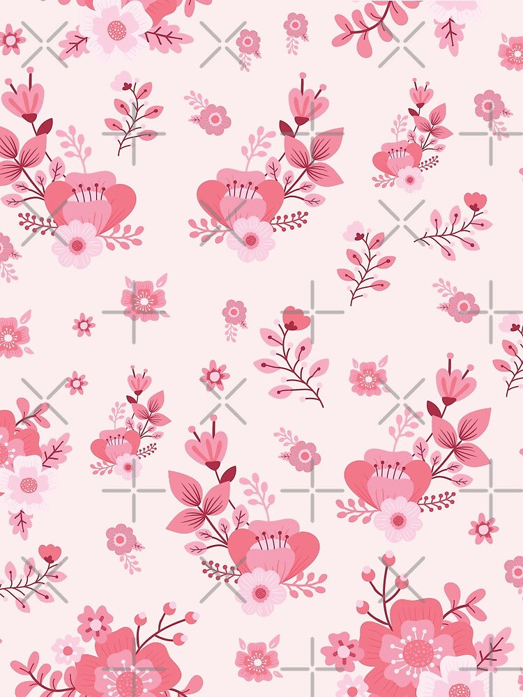 Pink beautiful flowers by BigThoughts Unisex , , , Long Sleeve Tee