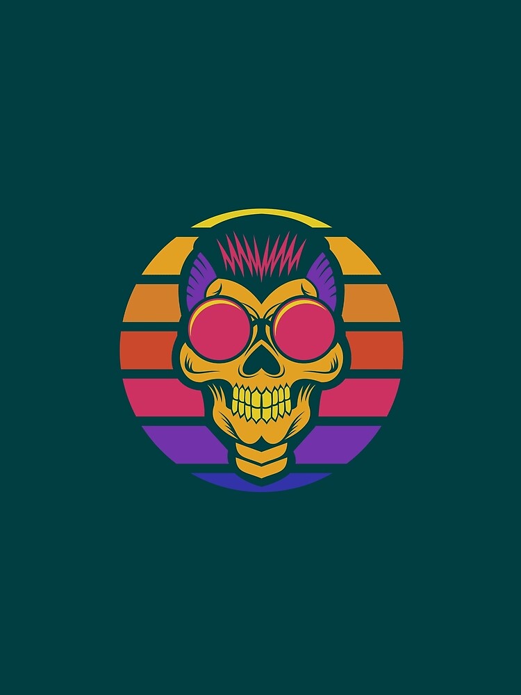 Skull Retro by SiddharthaMoon Unisex , , , Long Sleeve Tee