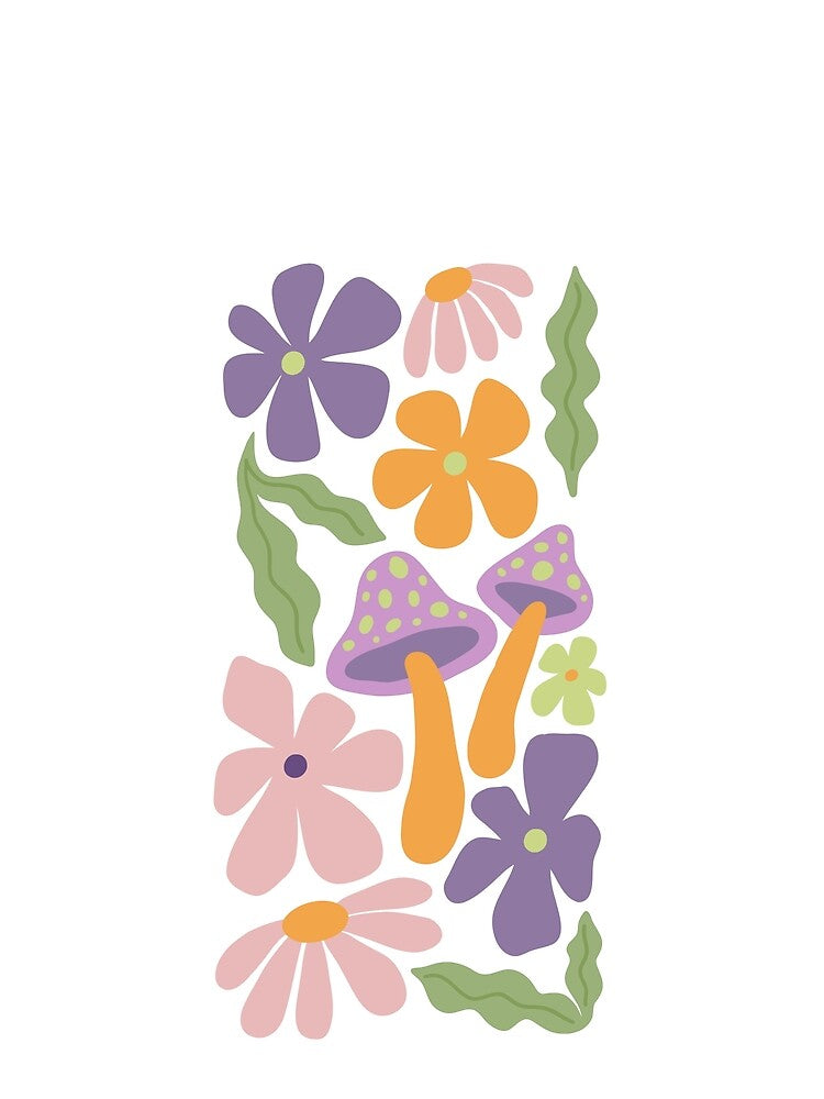 retro flowers by Luisshopp Unisex , , , Long Sleeve Tee