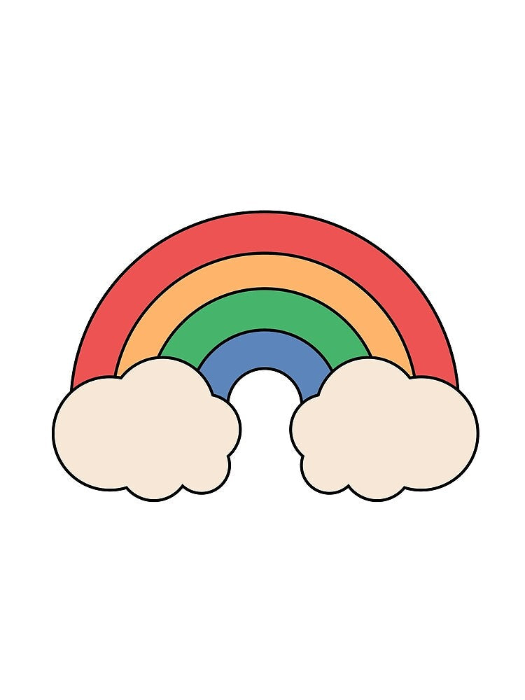 Retro rainbow by Luisshopp Unisex , , , Long Sleeve Tee