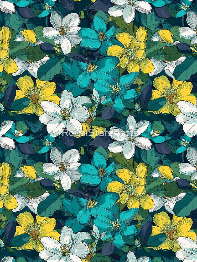 Radiant Gardenias Texture - Botanical Garden Pattern - Unique Gifts For Women by RoyalStarsPatts