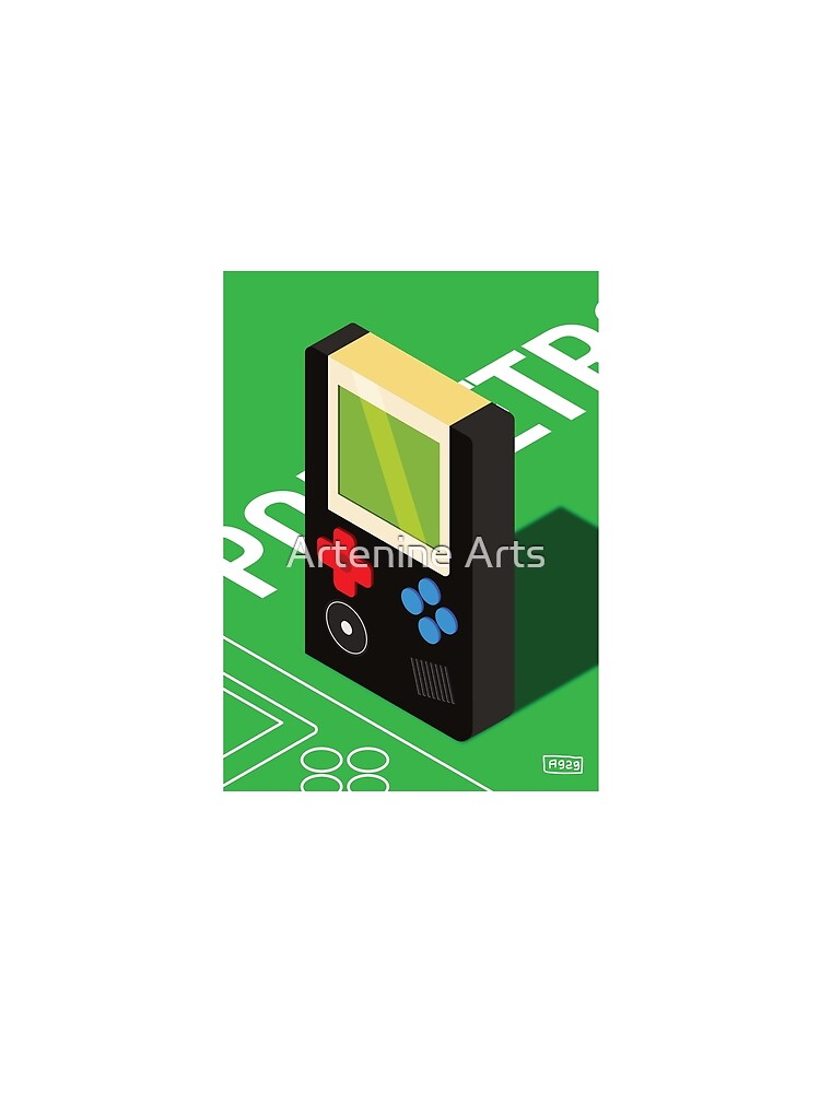 Retrolad2 Retro Style 90s gaming handheld reimagined - PopBlack by Artenine Arts Unisex , , , Long Sleeve Tee