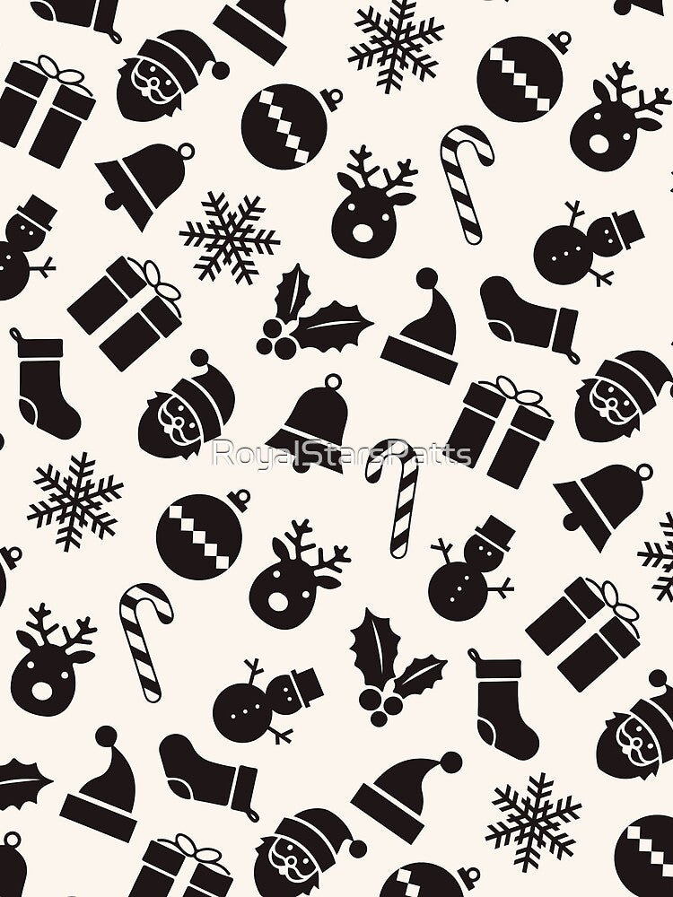 Bold Garlands Tree Merry Christmas Holiday Pattern    - Gift Ideas by RoyalStarsPatts