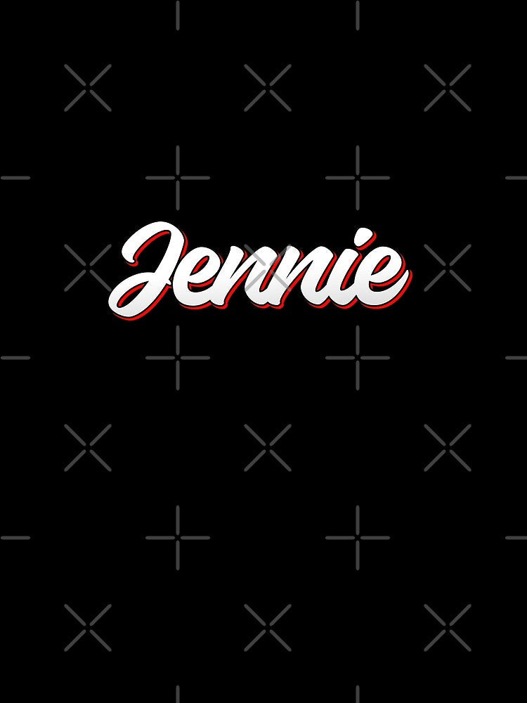 Retro Jennie Name Label (Black) by NafilNafiz Unisex , , , Long Sleeve Tee