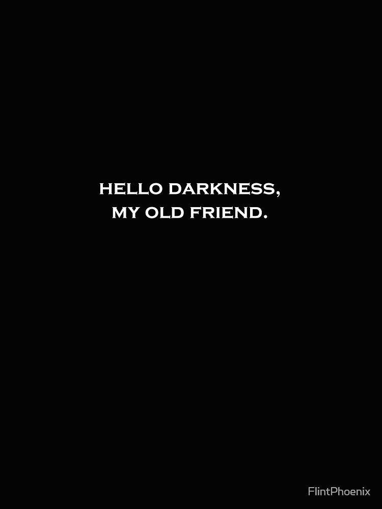 Hello Darkness, My Old Friend. Retro 70s. Funny Shirts. by FlintPhoenix Unisex , , , Long Sleeve Tee