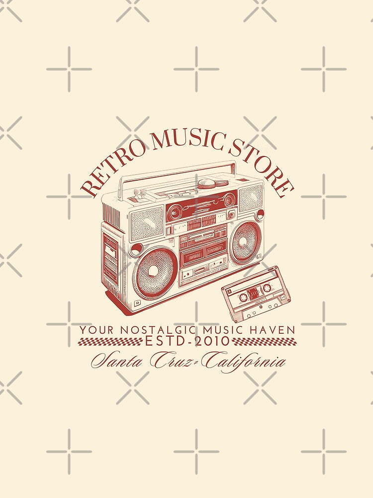 Retro music store by Peerless-Prime Unisex , , , Long Sleeve Tee