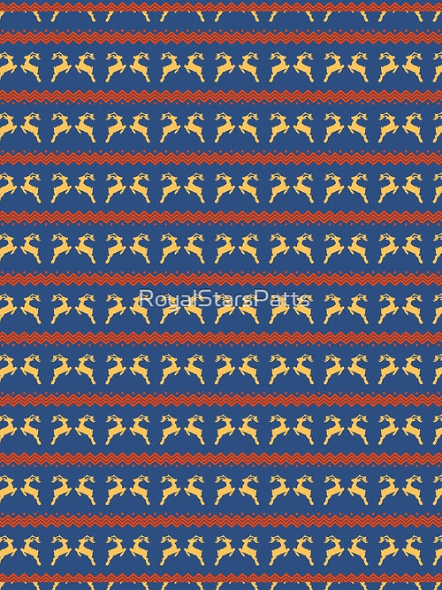 Artistic Snowflake Reindeer Merry Christmas Holiday Pattern    - Mothers Day Ideas by RoyalStarsPatts