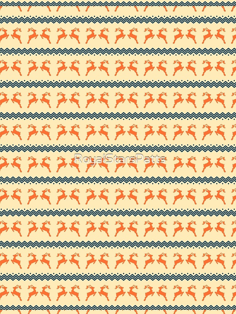 Classic Elf Reindeer Merry Christmas Holiday Pattern    - Unique Gifts by RoyalStarsPatts