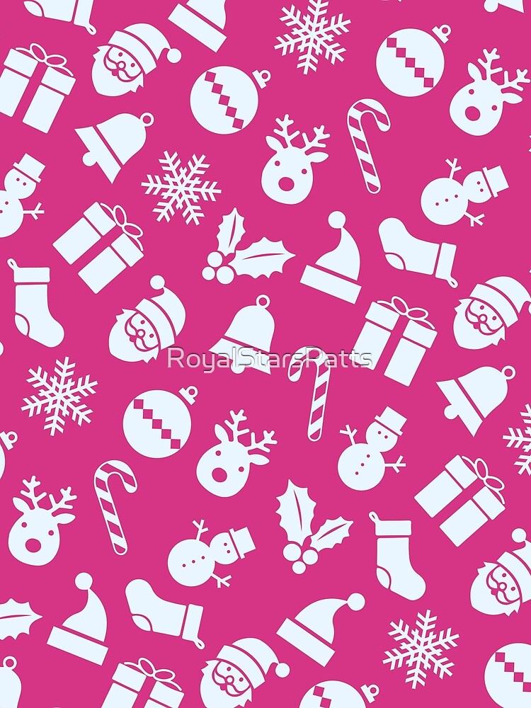 Pink Garlands Happy Holiday Christmas Pattern    - Best Gifts For Dad by RoyalStarsPatts