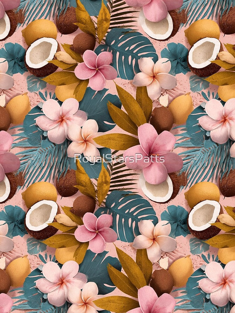 Blooming Tropical Floral Texture - Botanical Garden Pattern - Anniversary Gifts For Husband by RoyalStarsPatts
