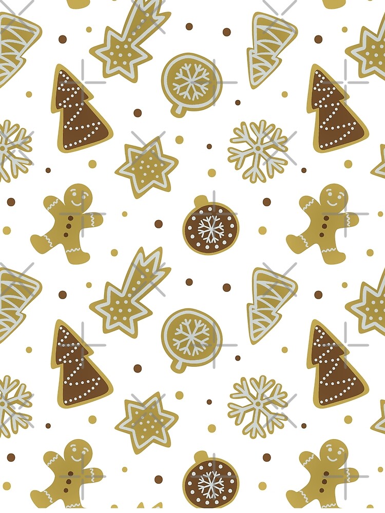 Xmas Patterns Christmas Patterns Snowflakes Trees Gingerbread Ornaments Stars by ModkMerch