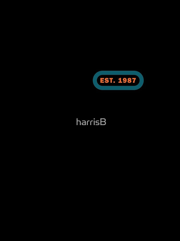 'EST. 1987' RETRO DESIGN by harrisB Unisex , , , Long Sleeve Tee