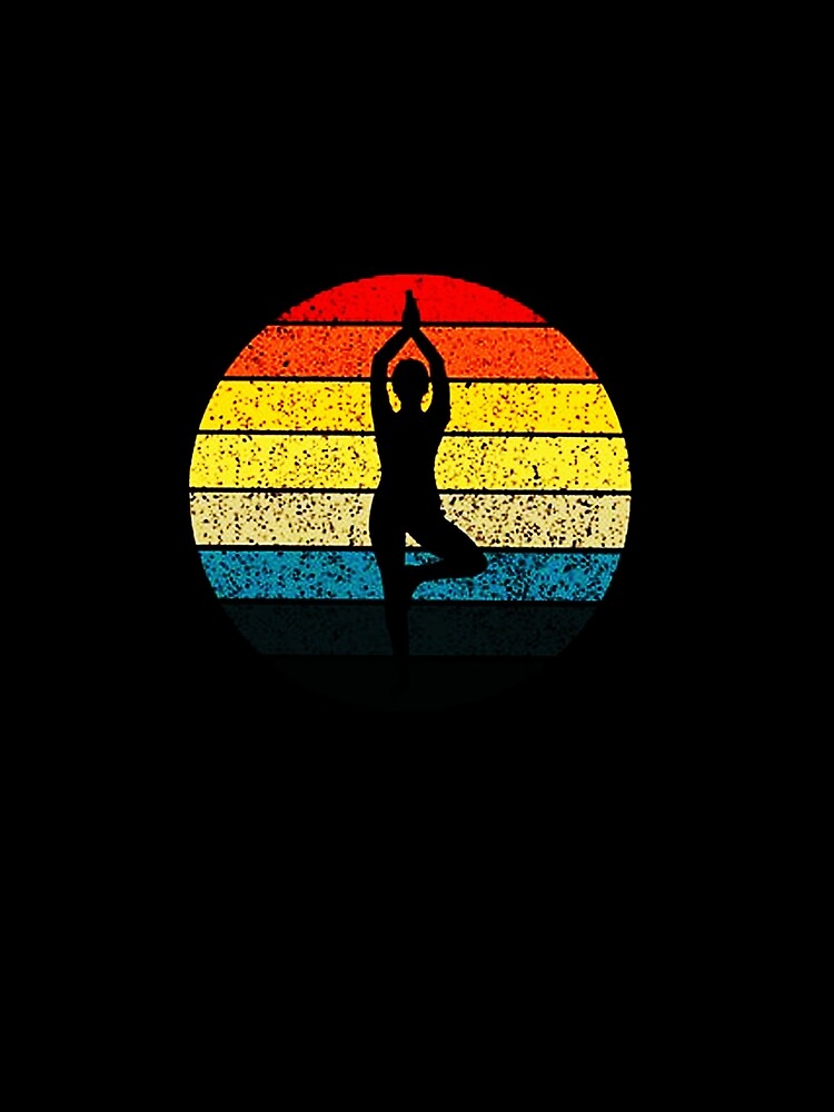 Retro Yoga by doppgeorge Unisex , , , Long Sleeve Tee
