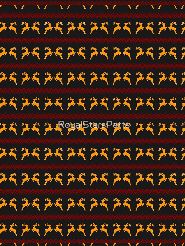 Black Bells Reindeer Merry Christmas Holiday Pattern    - Gifts For Coworkers by RoyalStarsPatts