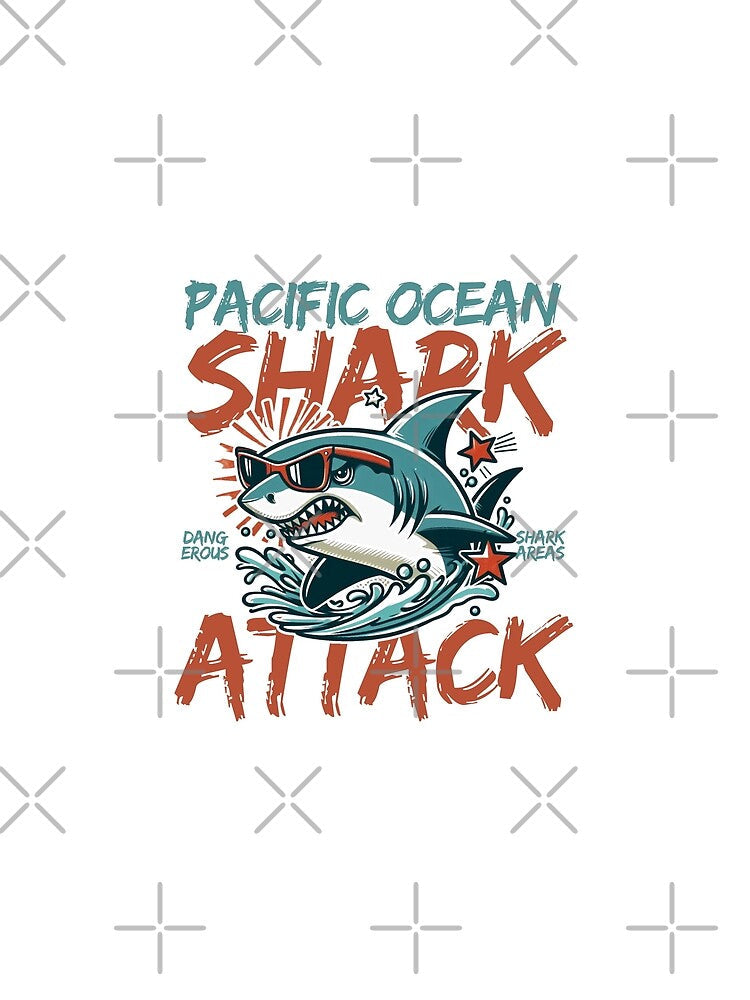 Ocean shark attack by Peerless-Prime Unisex , , , Long Sleeve Tee
