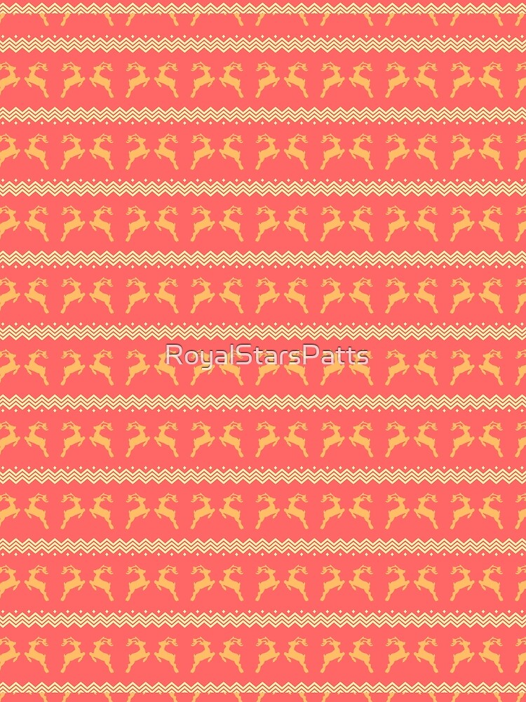 Beautiful Reindeer Reindeer Merry Christmas Xmas Pattern - Gift Ideas by RoyalStarsPatts