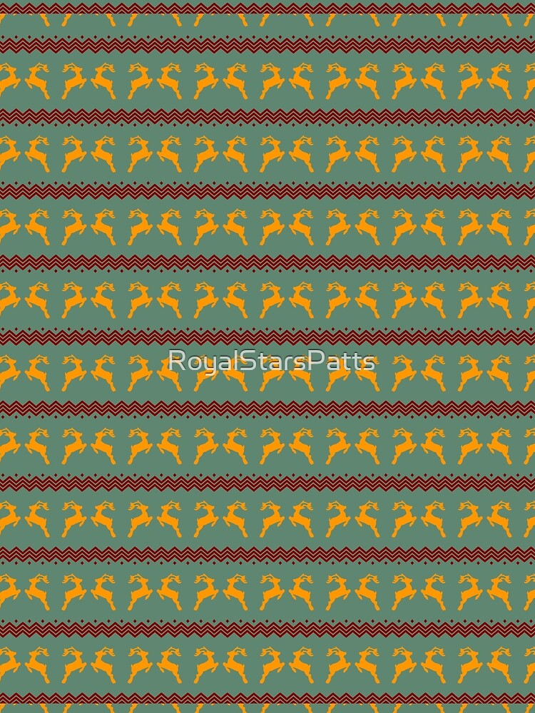 Boho Canes Reindeer Christmas  Xmas Pattern    - Gifts For Sister by RoyalStarsPatts