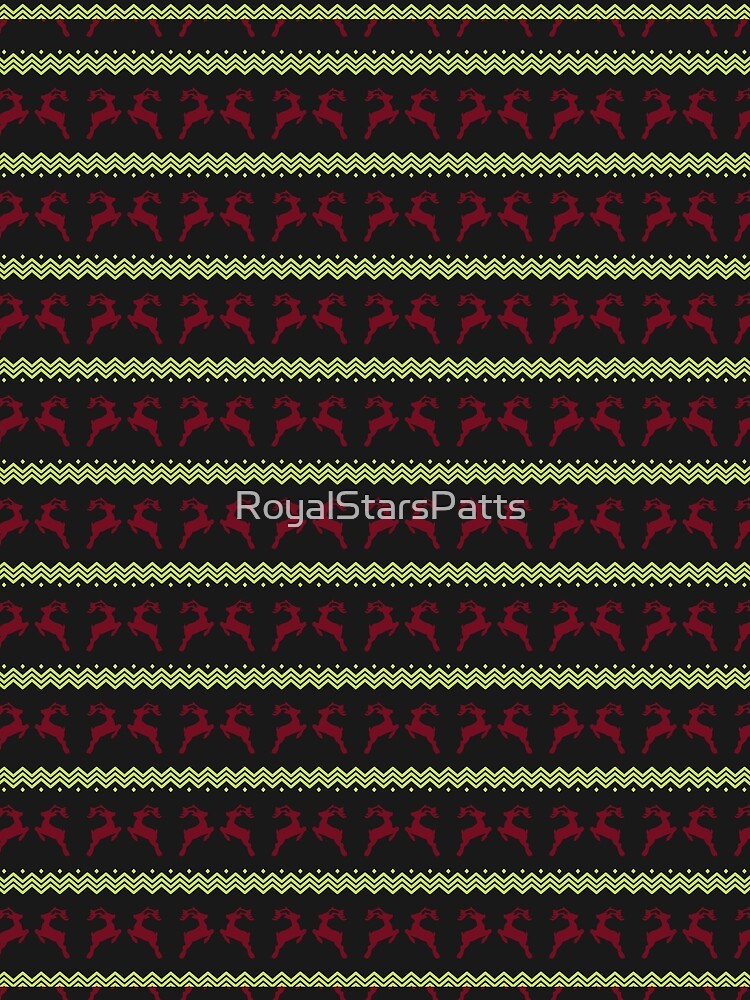 Black Canes Reindeer Happy Holiday Christmas Pattern    - Father'S Day Gift Ideas by RoyalStarsPatts