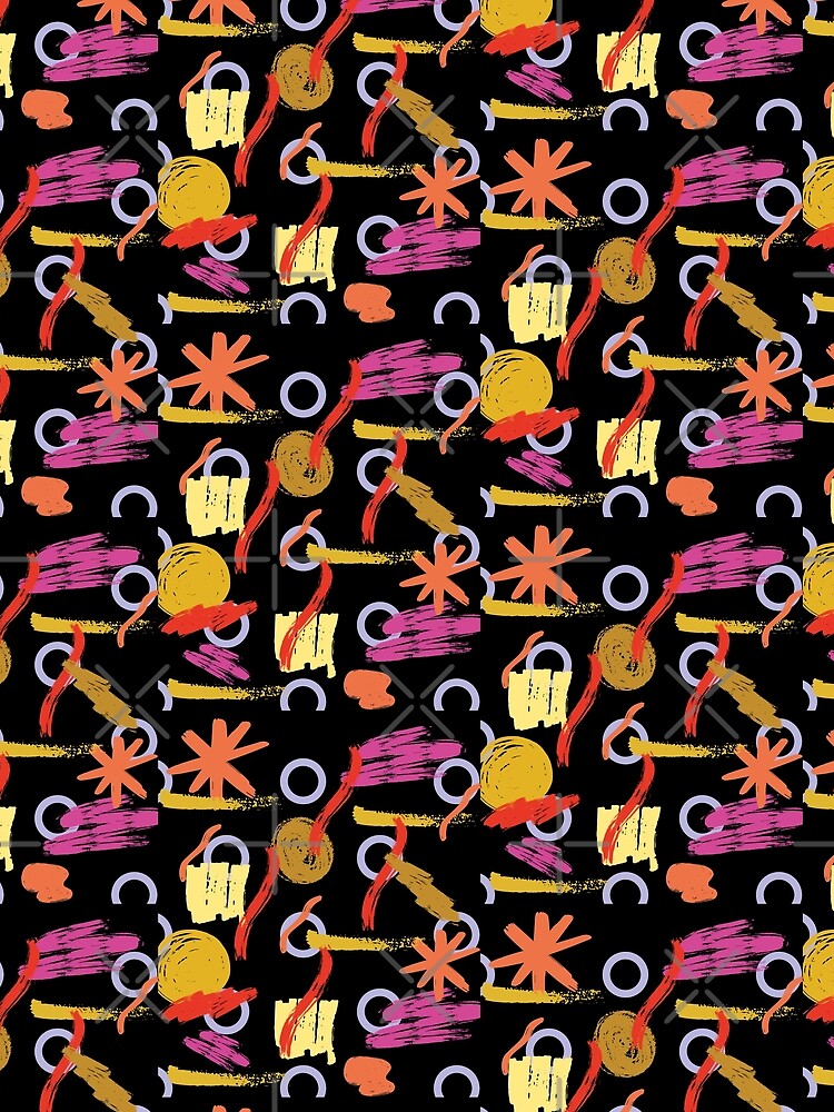 Retro 80s pattern by fra02 Unisex , , , Long Sleeve Tee