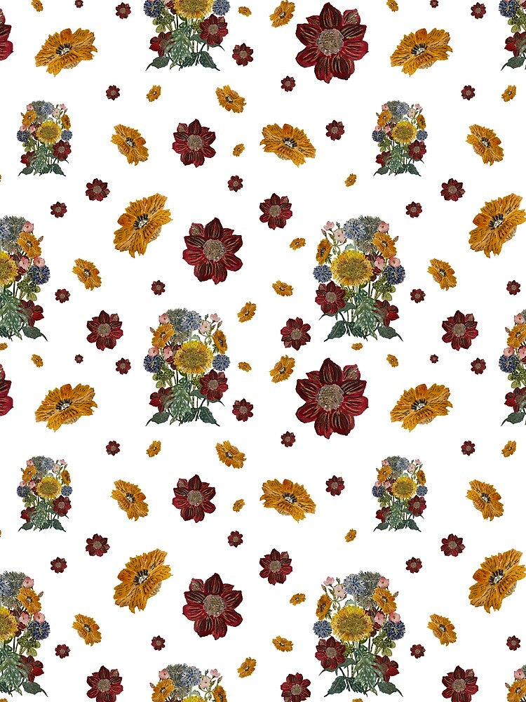 Copy of Bouquet flower seamless pattern by Yana Mustafina | Boho Soulful Designs Unisex , , , Long Sleeve Tee
