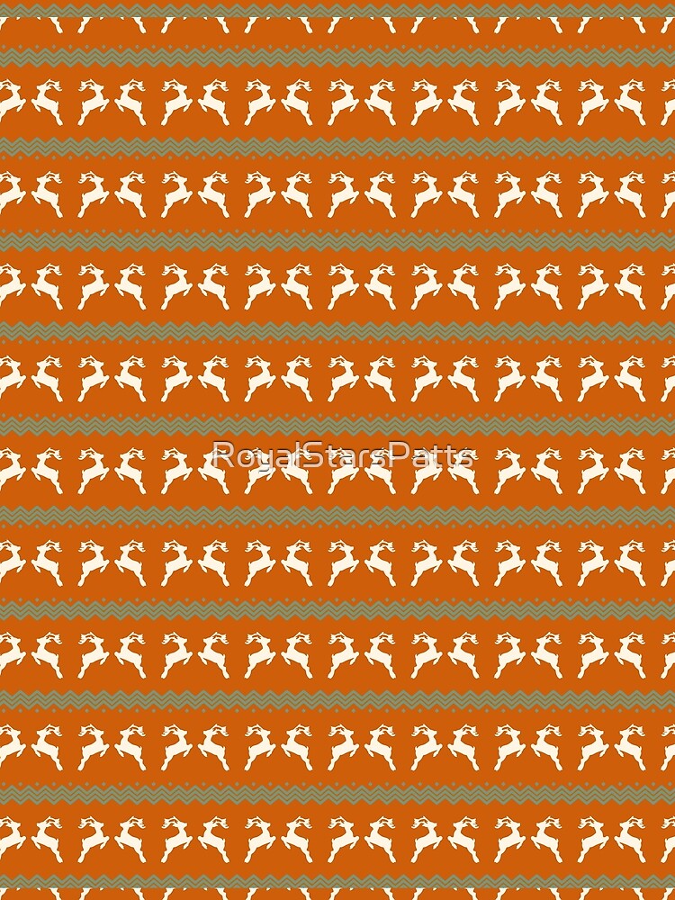 Mid Century Garlands Reindeer Merry Christmas Holiday Pattern    - Best Gifts For Men by RoyalStarsPatts