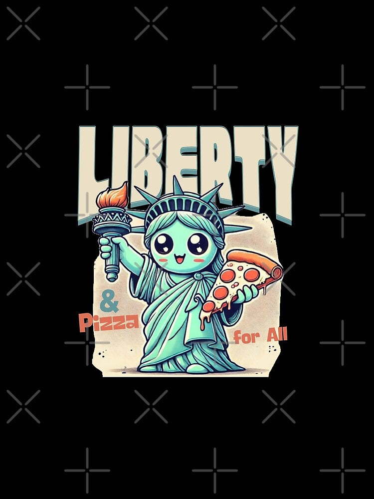 Liberty and pizza by Peerless-Prime Unisex , , , Long Sleeve Tee