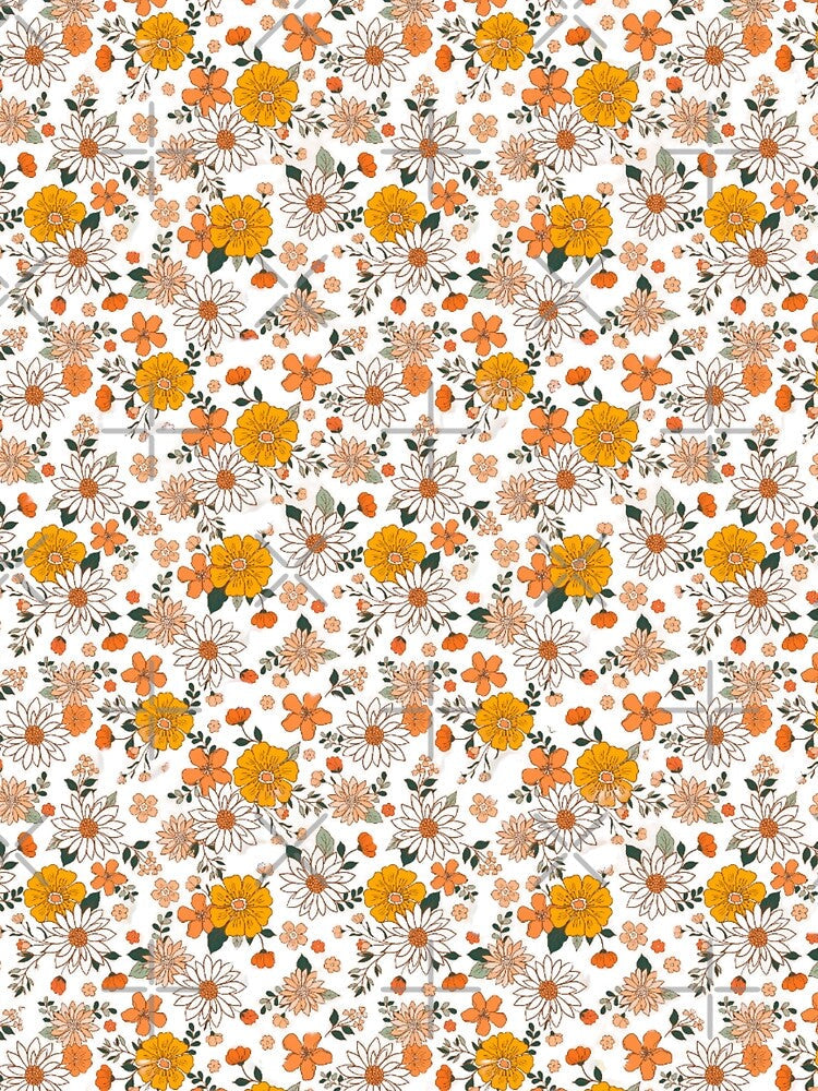Retro Abstract Floral Pattern by CreativeCanvas8 Unisex , , , Long Sleeve Tee