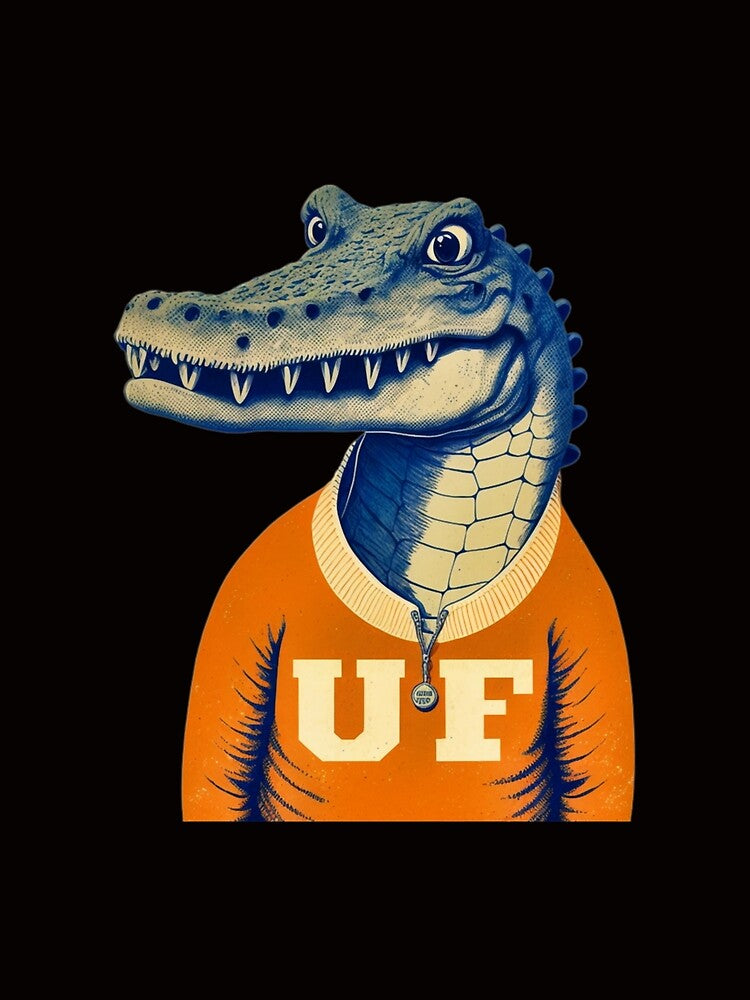 Retro UF Gator by VICTORKNEE Unisex , , , Long Sleeve Tee