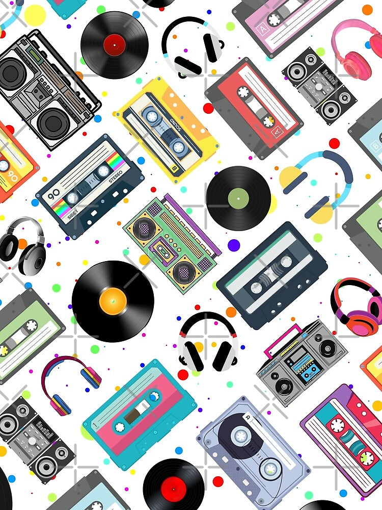 Retro Music Vibes! by davechi-stone Unisex , , , Long Sleeve Tee