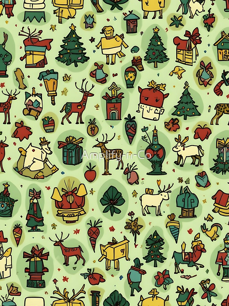 Whimsical Folk Christmas Icons by Amplify-n-Co