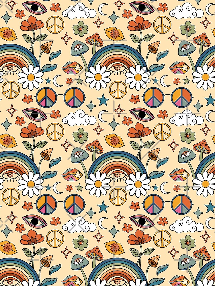 retro pattern by creaturespie Unisex , , , Long Sleeve Tee