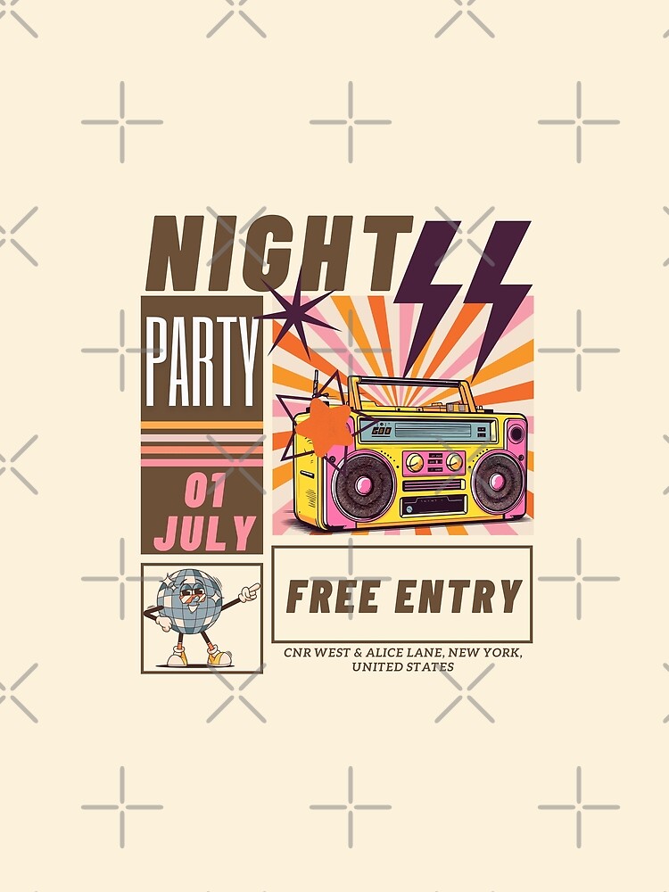 Night party by Peerless-Prime Unisex , , , Long Sleeve Tee