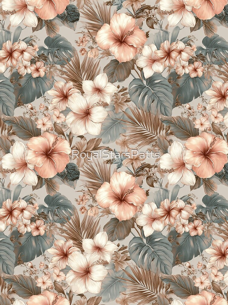 Blooming Tropical Floral - Birthday Flower Print - Birthday Gifts For Mom by RoyalStarsPatts