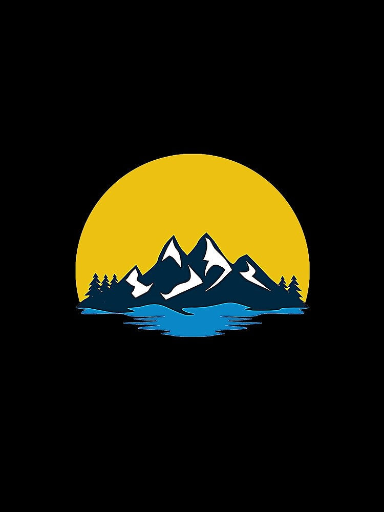 Vintage Retro Mountains by TomahawkV10 Unisex , , , Long Sleeve Tee