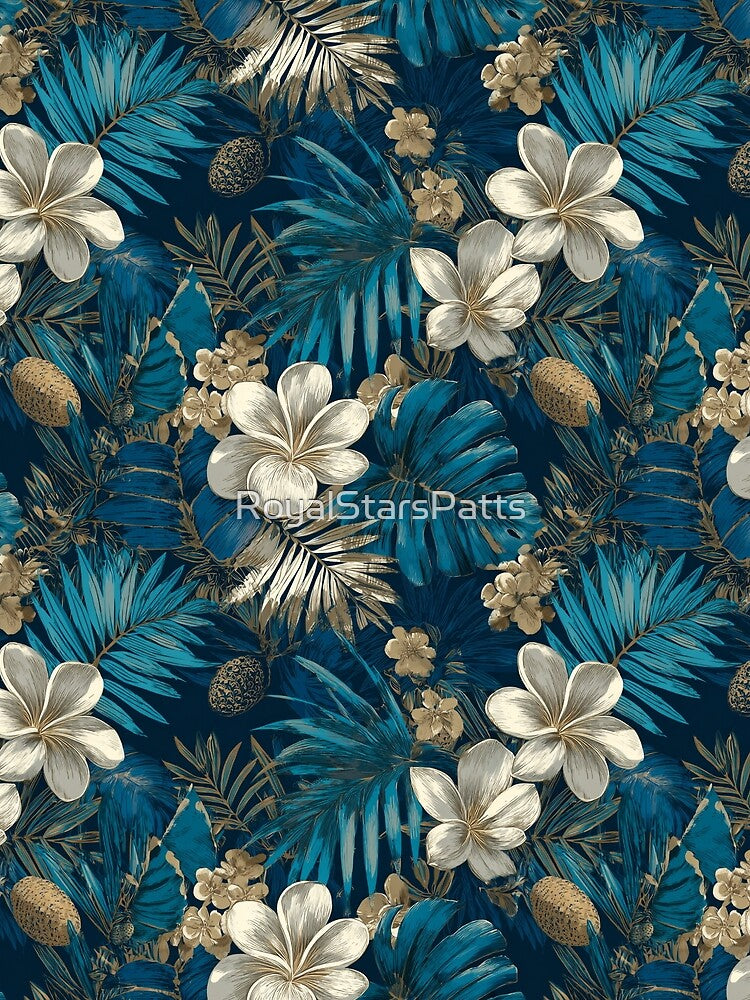 Flourishing Tropical Floral - Flower Floral Print - Birthday Gift Ideas by RoyalStarsPatts