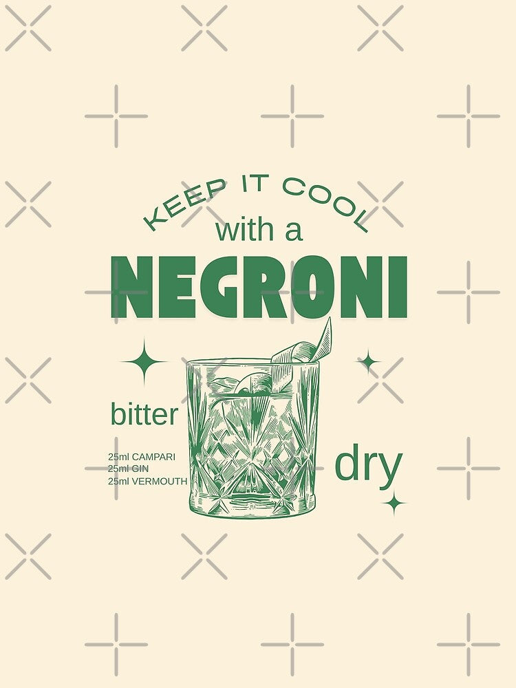 Keep it cool with a negroni by Peerless-Prime Unisex , , , Long Sleeve Tee