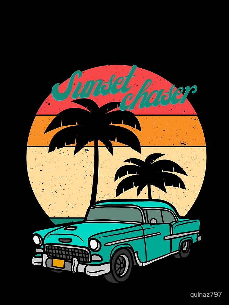 vintage sunset chaser latest Gender Neutral adult Retro fashion retro cars retro aesthetic classic car by gulnaz797
