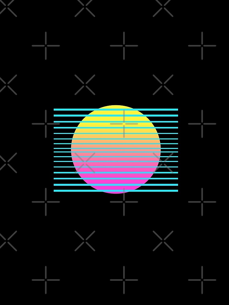 RETRO WAVE, SYNTH WAVE 80S Theme by enigma3a Unisex , , , Long Sleeve Tee