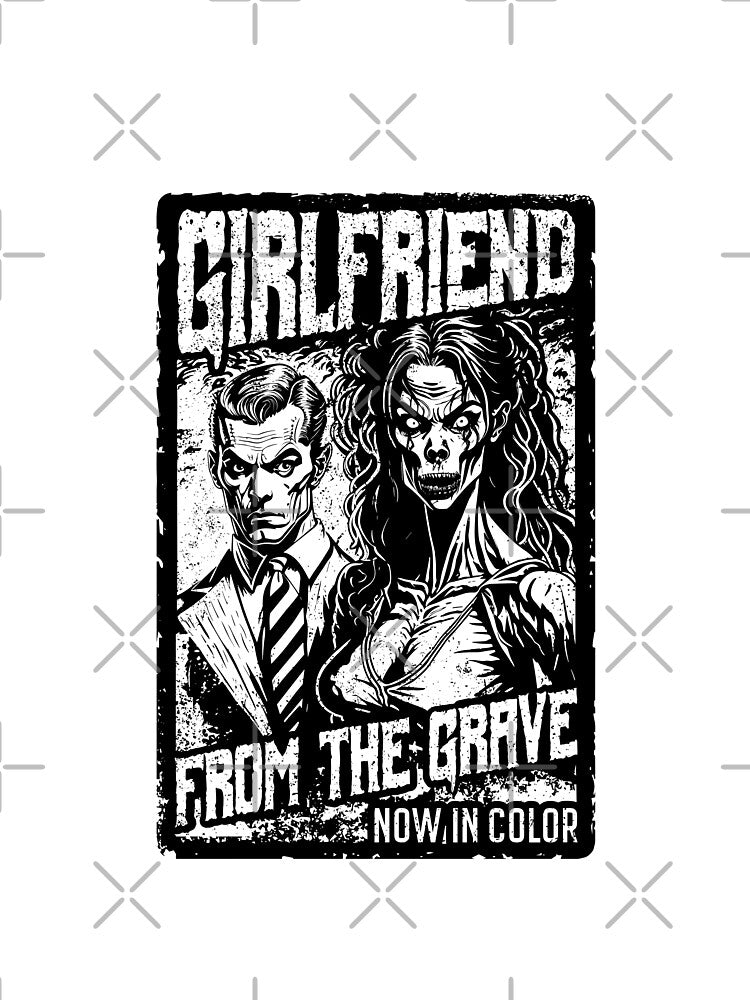 Retro Horror Movie Poster Funny Zombie Girlfriend Halloween by GrandeDuc