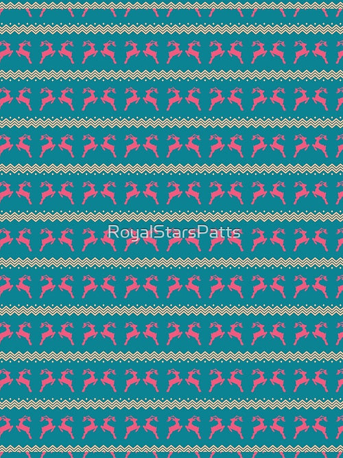 Artistic Elf Reindeer Merry Christmas Holiday Pattern    - Dad Fathers Day Gifts by RoyalStarsPatts