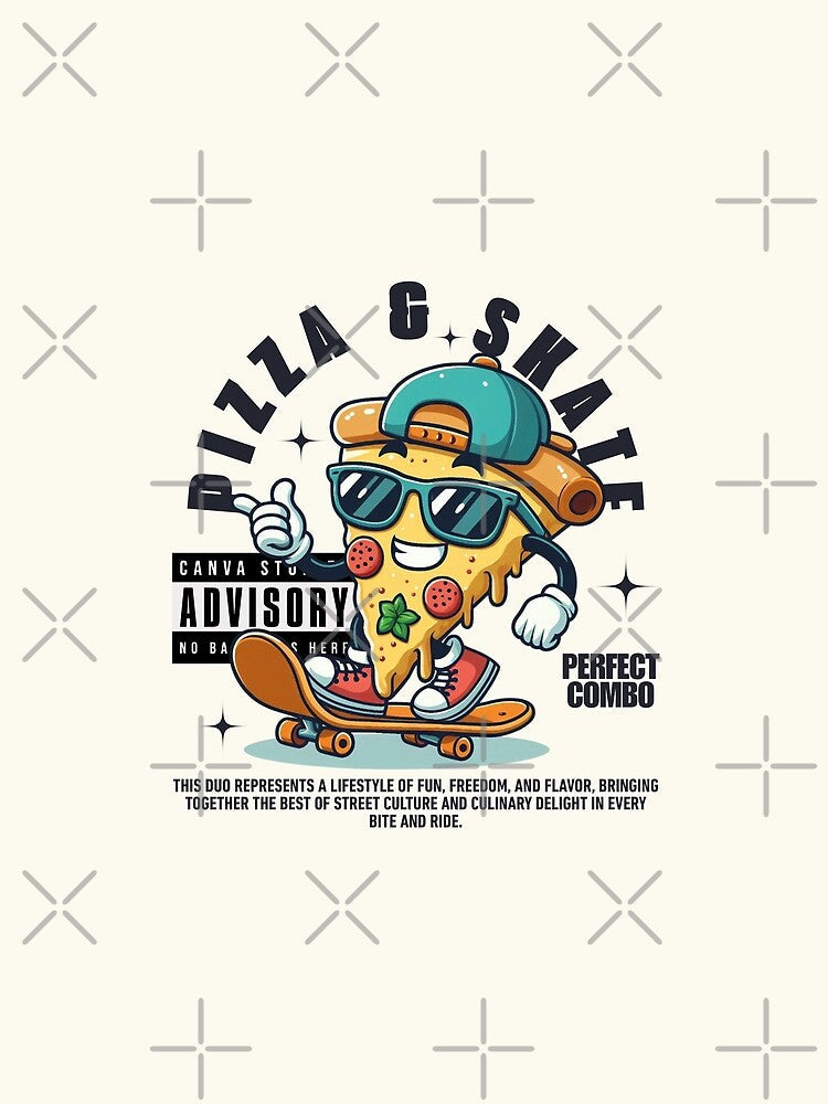 Pizza and skate by Peerless-Prime Unisex , , , Long Sleeve Tee