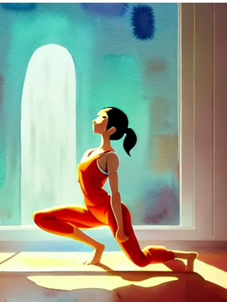 A lady practicing yoga by printiesart Unisex , , , Long Sleeve Tee
