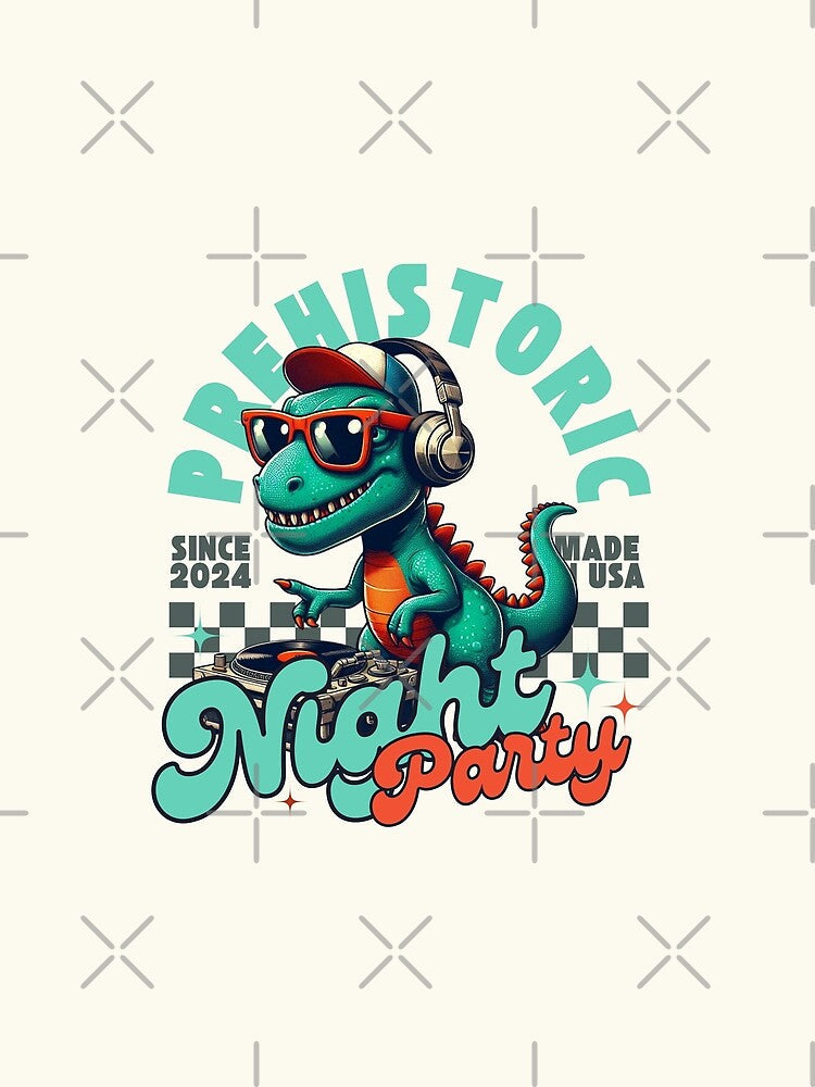 Prehistoric night party by Peerless-Prime Unisex , , , Long Sleeve Tee