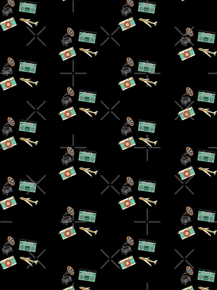 Retro old vintage items tshirt design by AnujShah7 Unisex , , , Long Sleeve Tee