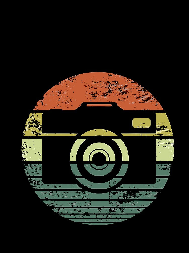 Photographer Retro Vintage Sunset Photography Camera by TobyLewis1592 Unisex , , , Long Sleeve Tee