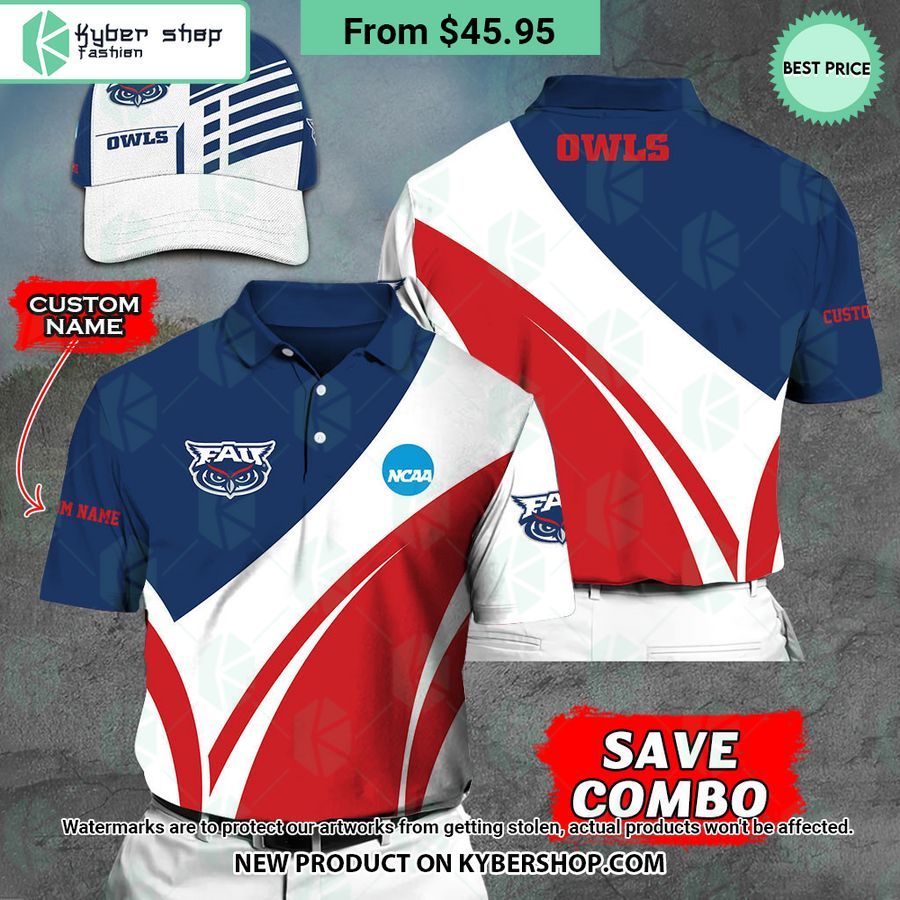 Florida Atlantic Owls CUSTOM Polo Shirt, Cap