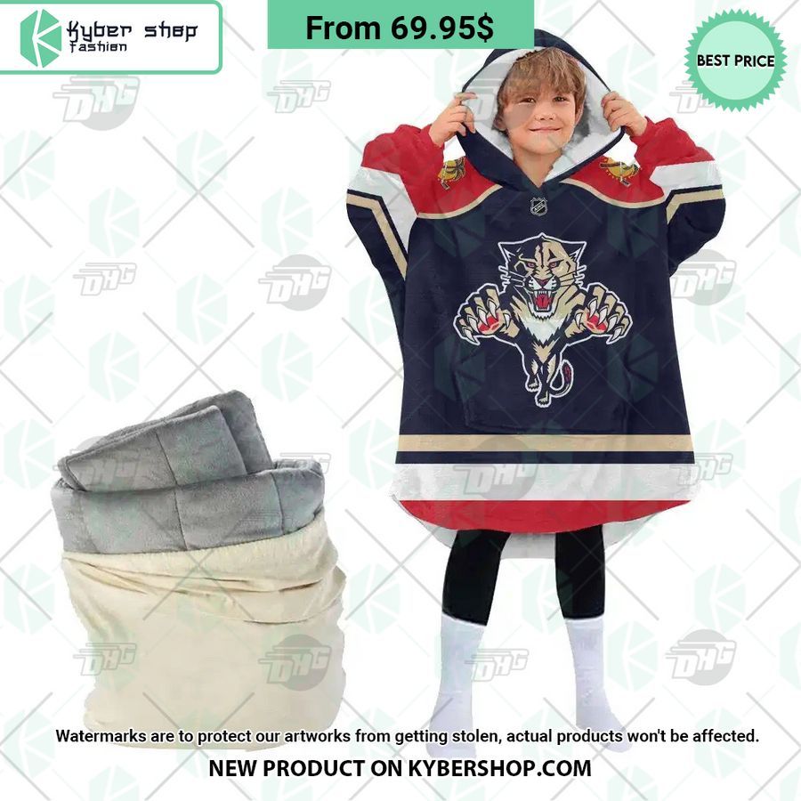 Florida Panthers blue Hoodie Blanket