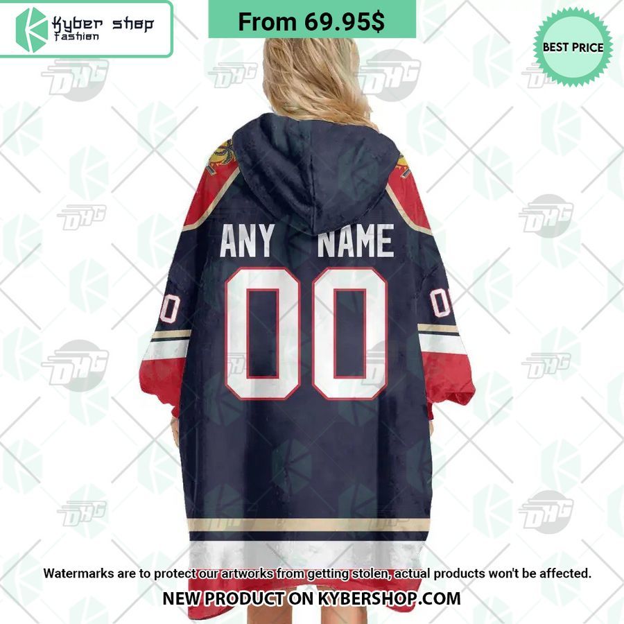 Florida Panthers blue Hoodie Blanket